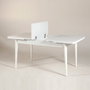 Hanah Home Vina - Mesa de comedor extensible blanca